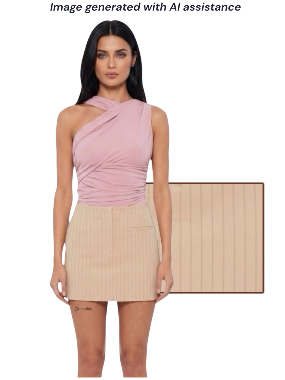 Zara XS pinstripe micro mini skirt with shorts underneath